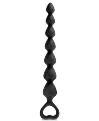 Chapelet plug anal noir 18cm 